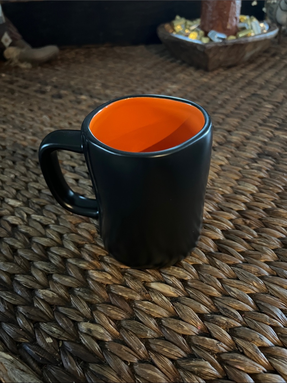 Rae Dunn Black Mug with Orange Lettering - "GHOUL FRIEND" - Picture 3 of 3